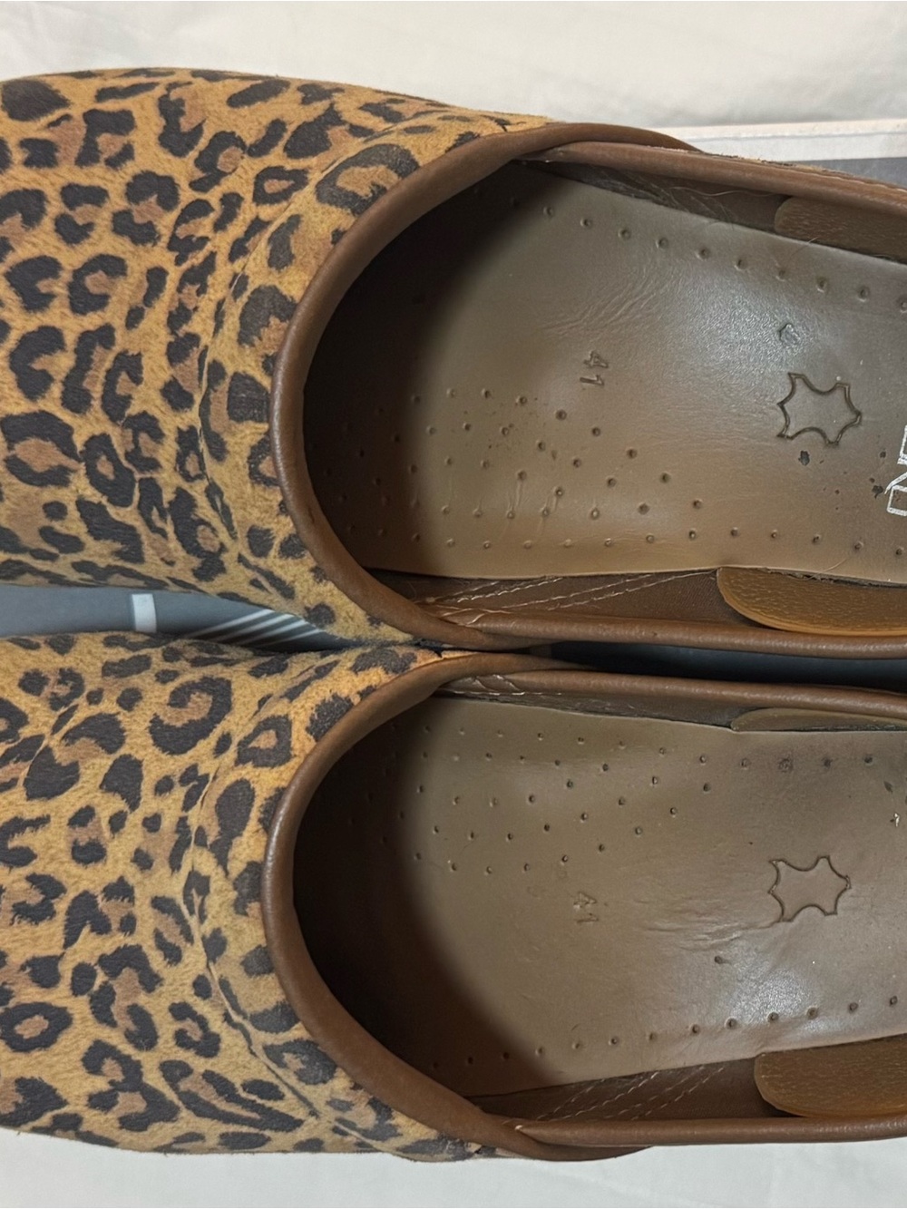 Leopard Print Slip-On Clog for Women - Brown - Picture 2 of 7